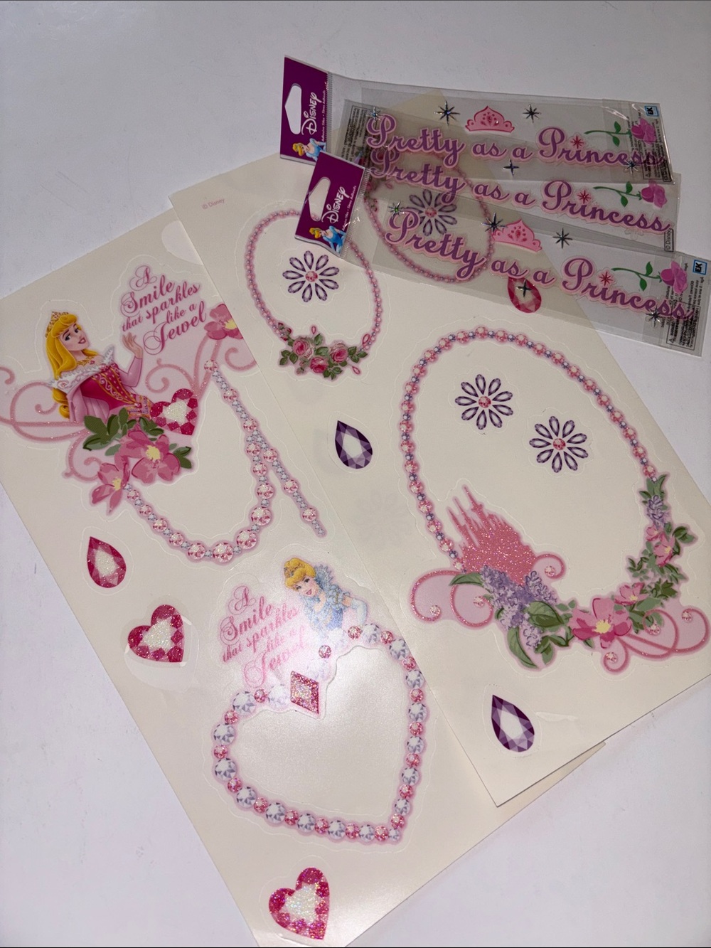 Disney Princess Scrapbook Sticker Set VTG Cinderella Scrapbook Disney Princess